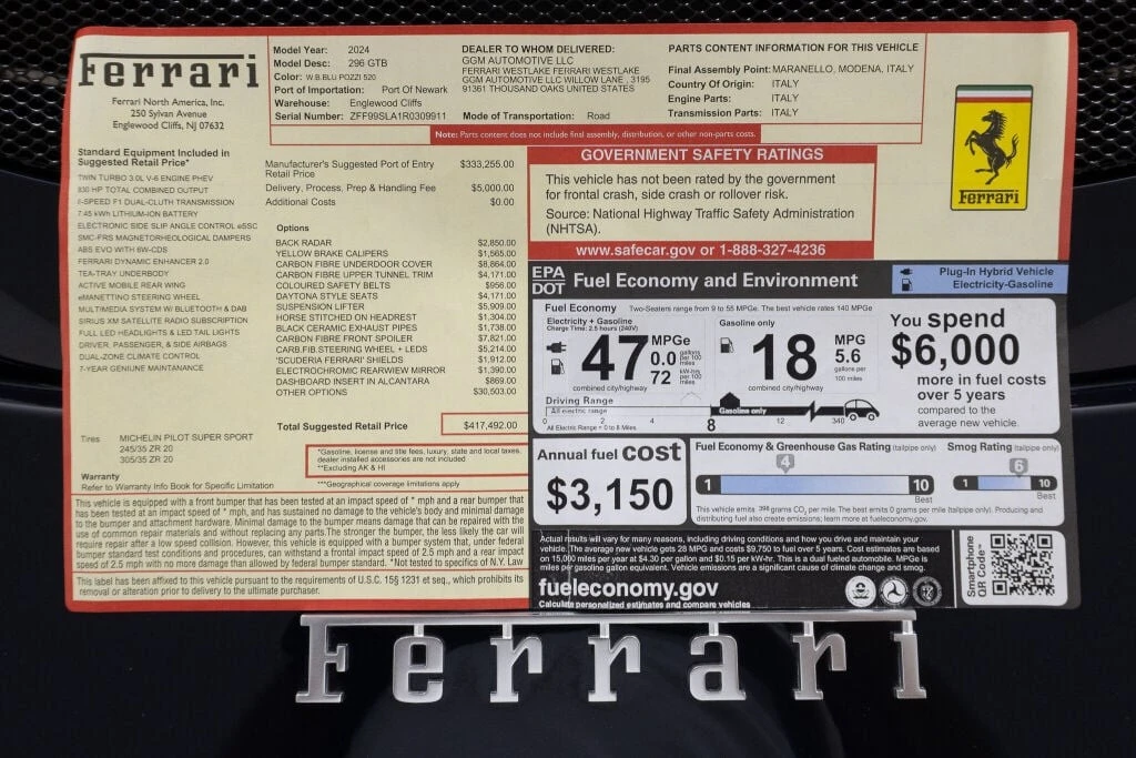 2024 Ferrari 296 GTB - Image 27 of 31