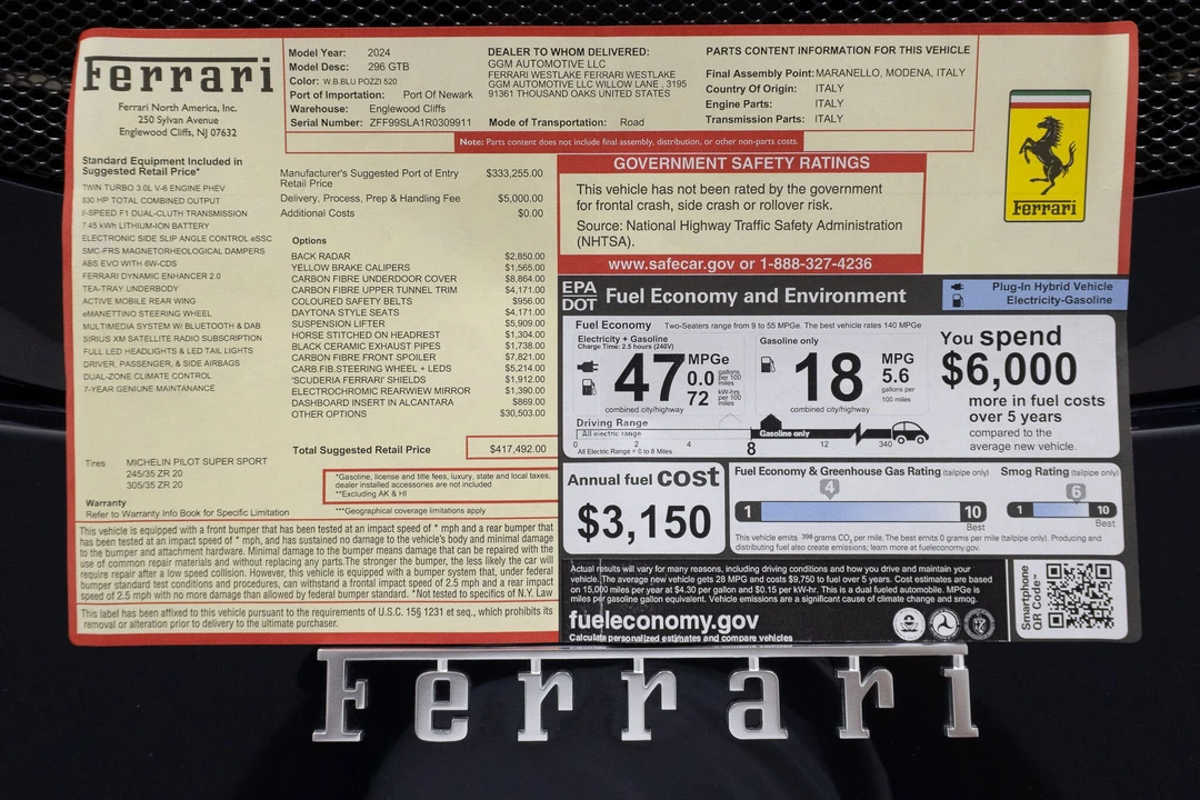 2024 Ferrari 296 GTB - Image 27 of 31