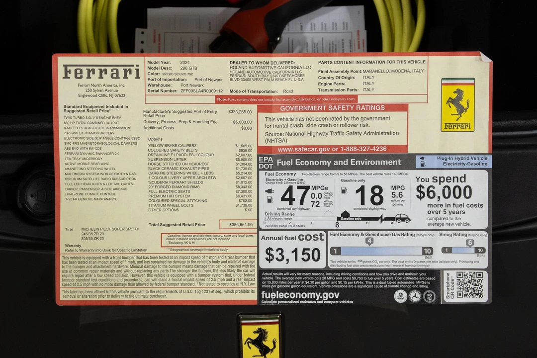 2024 Ferrari 296 GTB - Image 23 of 31