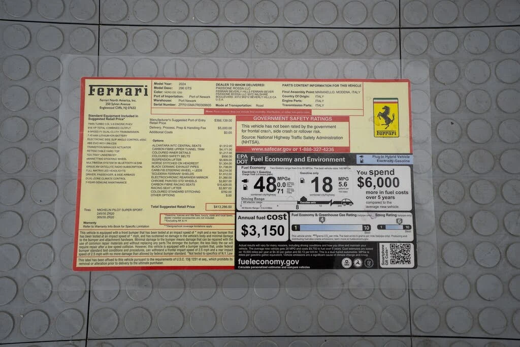 2024 Ferrari 296 GTS - Image 25 of 31