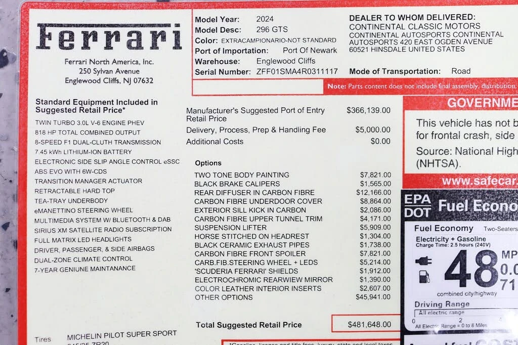 2024 Ferrari 296 GTS - Image 3 of 31