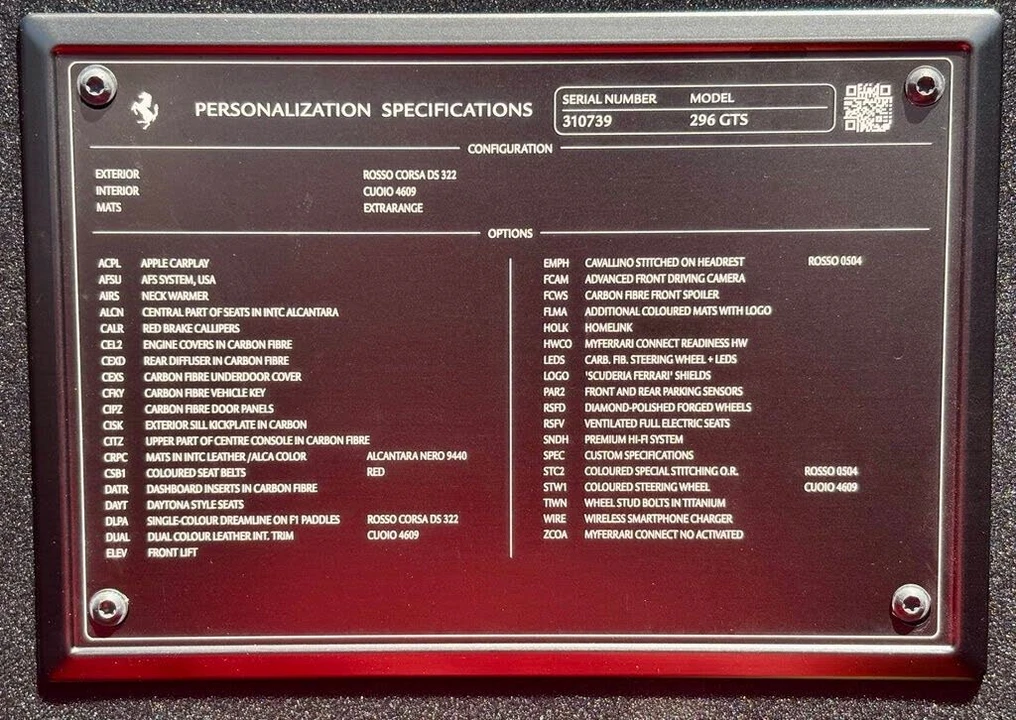 2024 Ferrari 296 GTS - Image 31 of 31