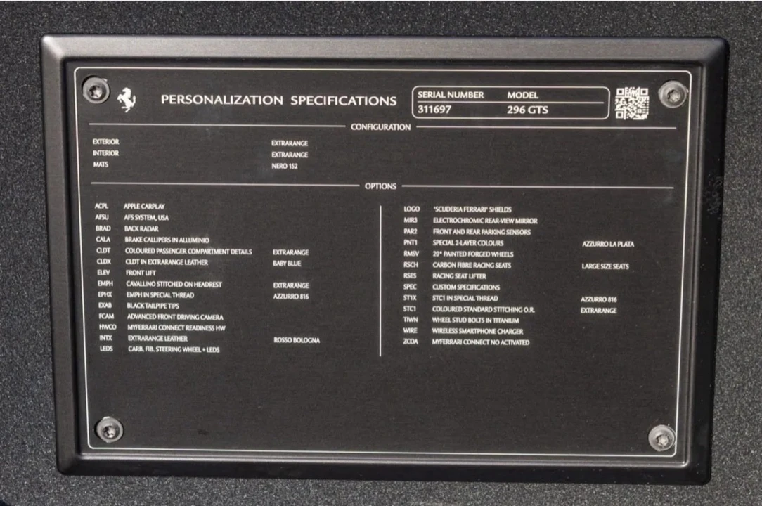 2024 Ferrari 296 GTS - Image 21 of 21