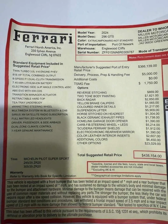 2024 Ferrari 296 GTS - Image 9 of 9