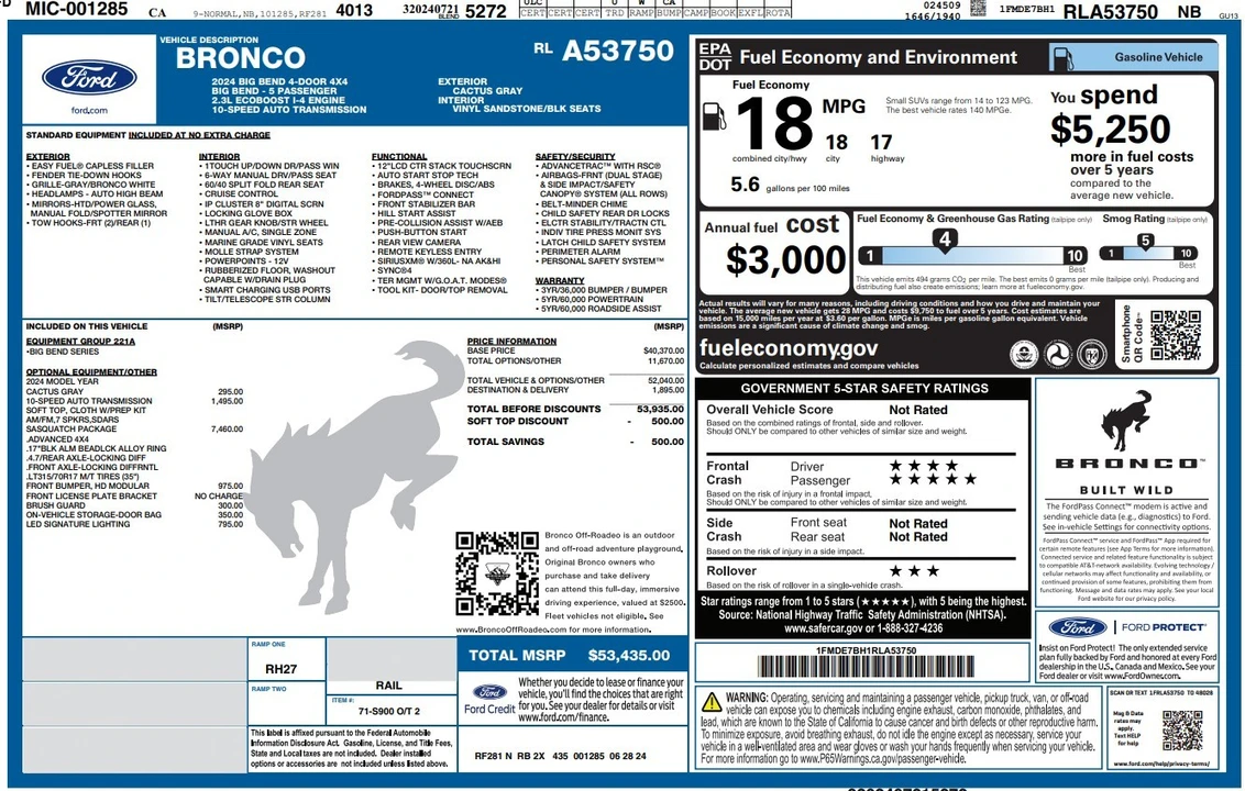 2024 Ford Bronco 6th Gen - Image 3 of 21