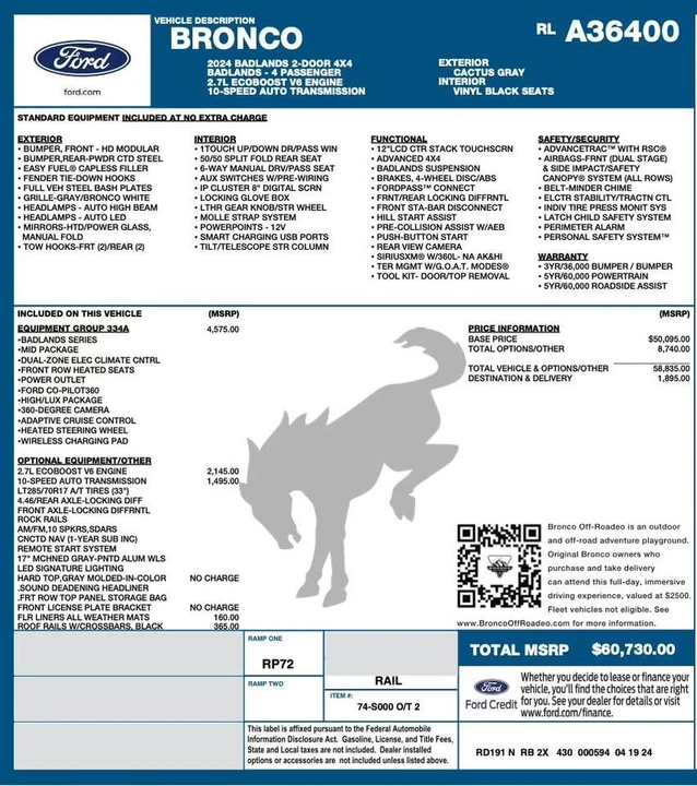 2024 Ford Bronco 6th Gen - Image 8 of 8