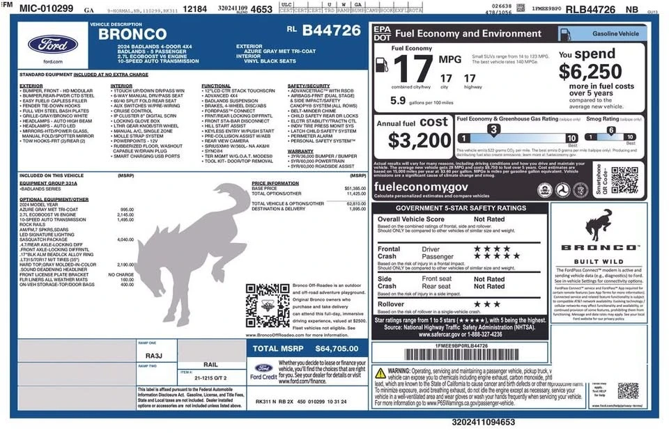 2024 Ford Bronco 6th Gen - Image 20 of 20