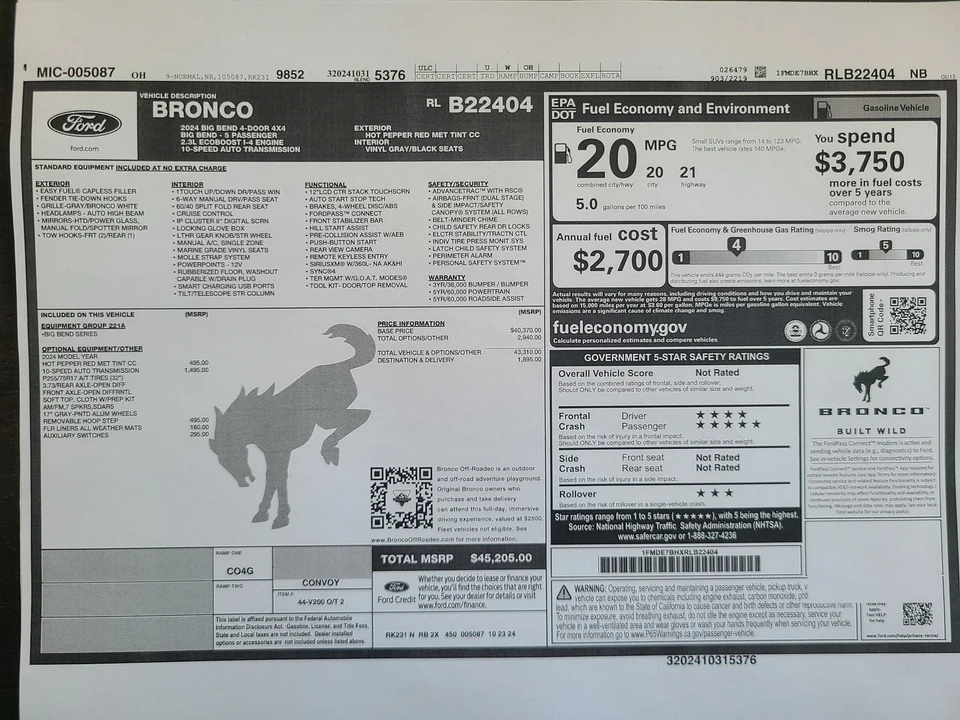 2024 Ford Bronco 6th Gen - Image 25 of 25