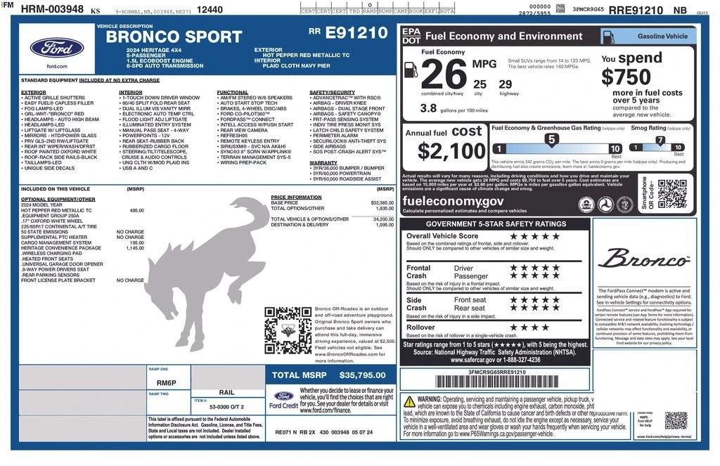2024 Ford Bronco 6th Gen - Image 2 of 2