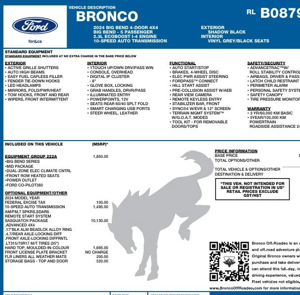 2024 Ford Bronco 6th Gen - Image 2 of 12