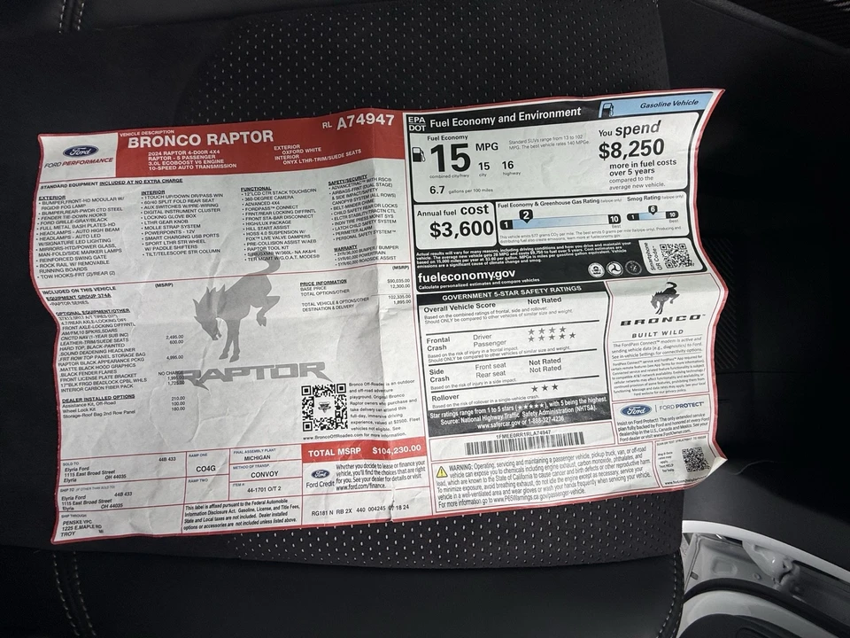 2024 Ford Bronco Raptor 6th Gen - Image 23 of 24