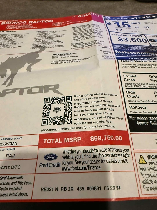 2024 Ford Bronco Raptor 6th Gen - Image 7 of 8