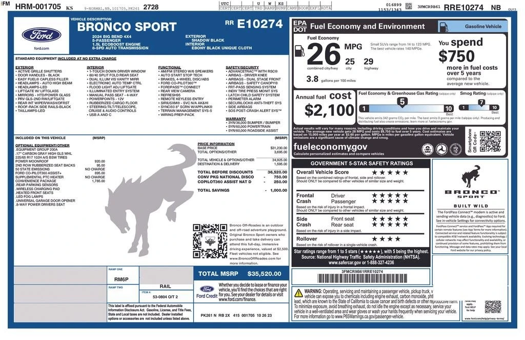 2024 Ford Bronco Sport - Image 27 of 27