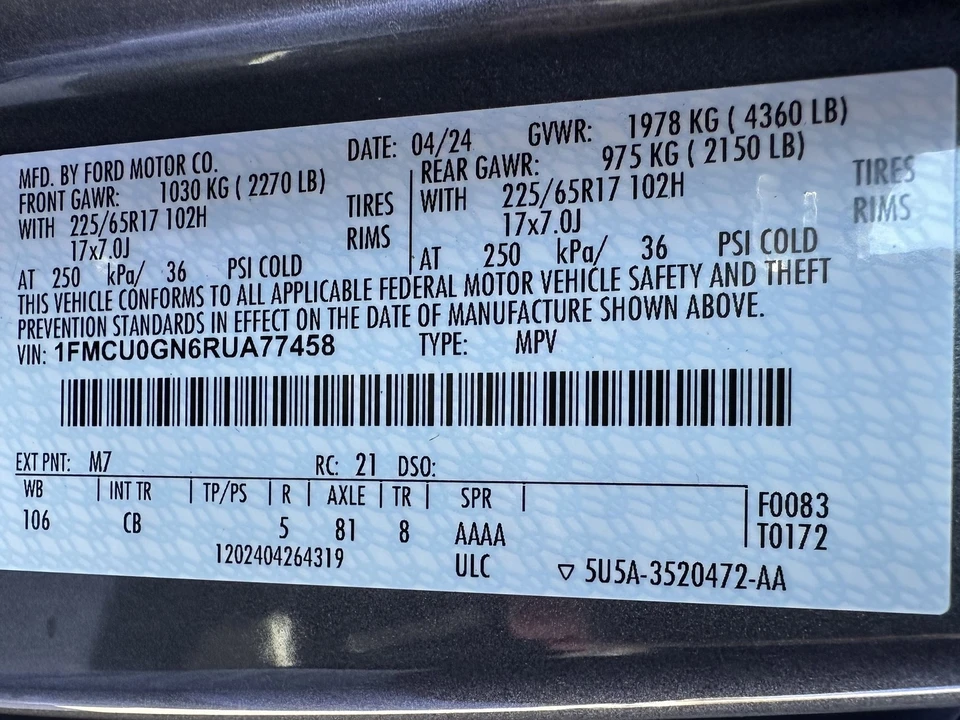 2024 Ford Escape - Image 31 of 31