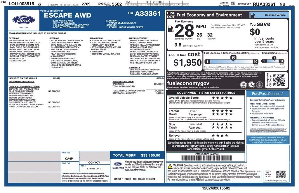 2024 Ford Escape - Image 2 of 2