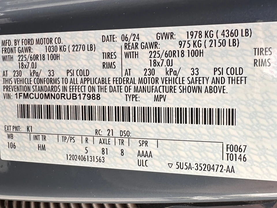 2024 Ford Escape - Image 31 of 31