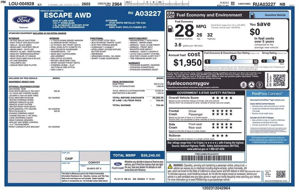 2024 Ford Escape - Image 2 of 2