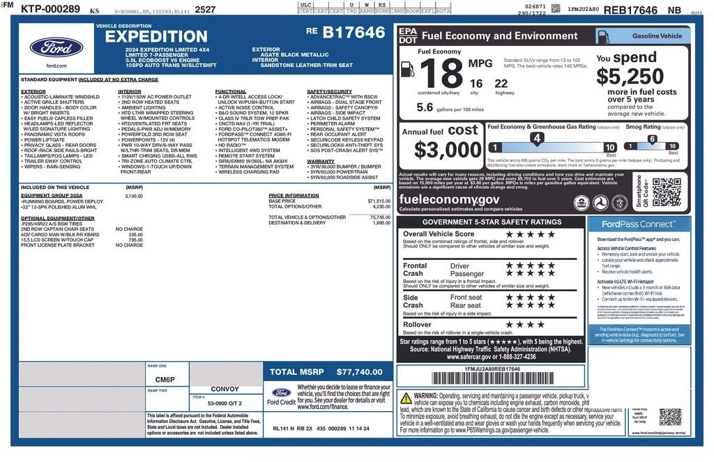 2024 Ford Expedition 4th Gen - Image 2 of 2