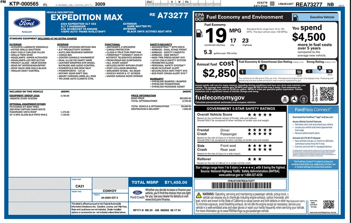 2024 Ford Expedition 4th Gen - Image 7 of 12