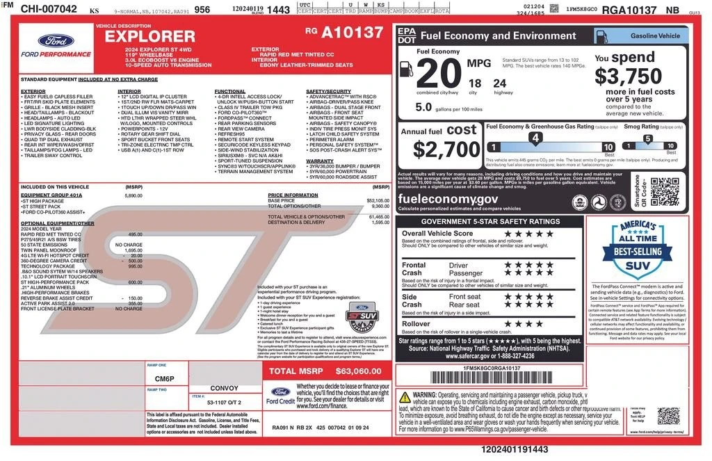 2024 Ford Explorer 6th Gen - Image 2 of 2