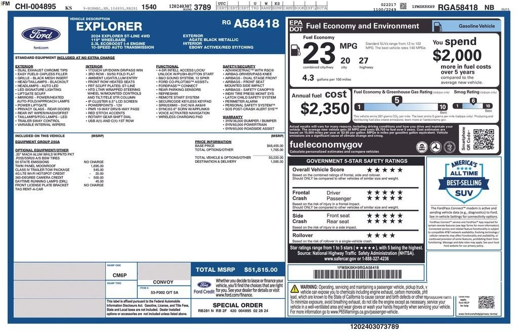 2024 Ford Explorer 6th Gen - Image 13 of 13