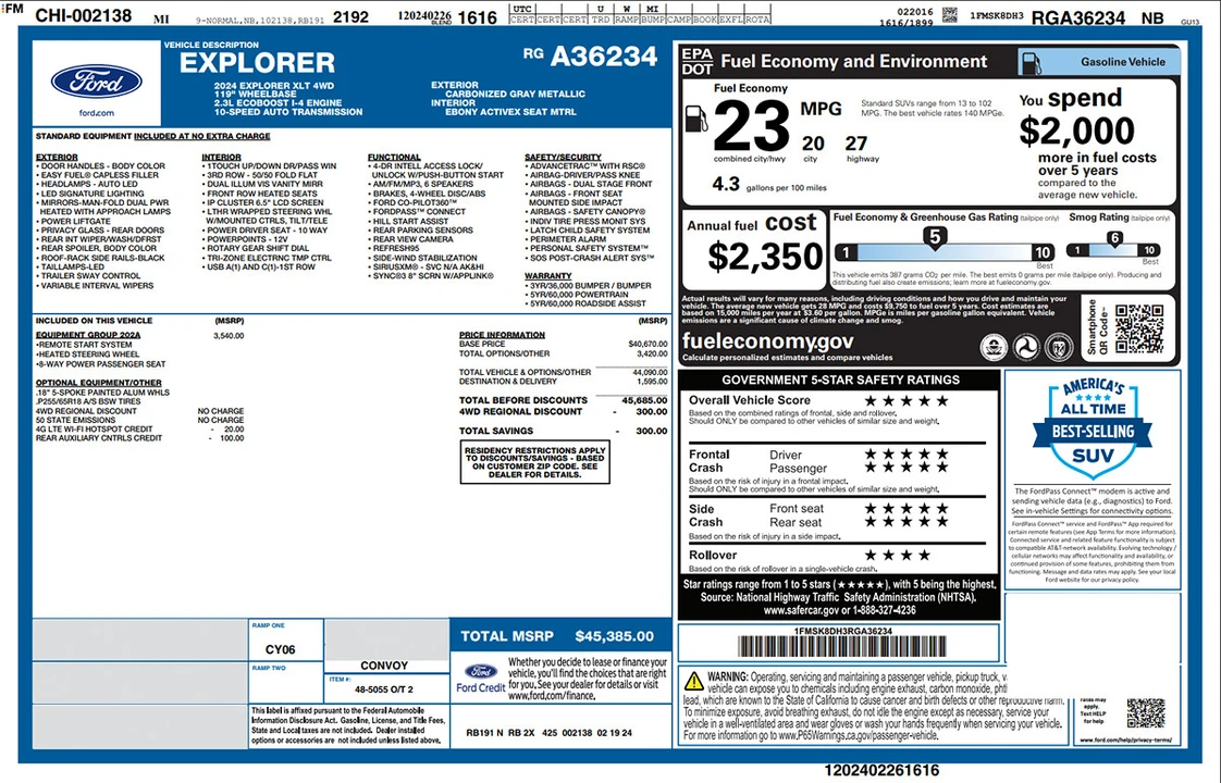 2024 Ford Explorer 6th Gen - Image 10 of 31