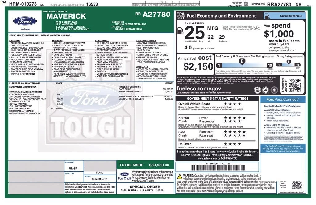 2024 Ford Maverick - Image 2 of 2