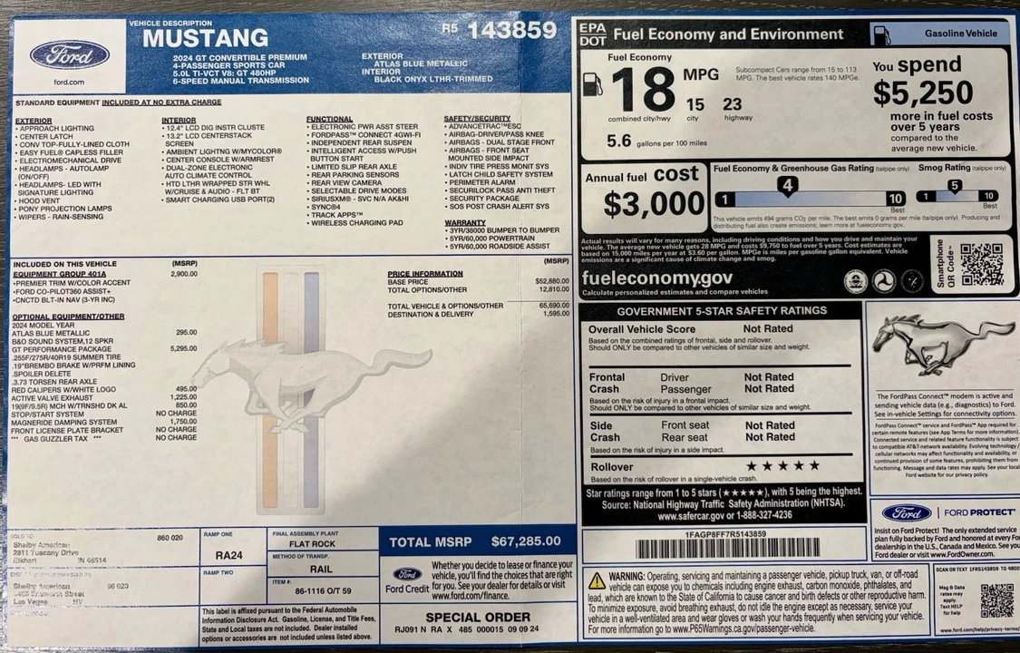2024 Ford S650 Mustang GT - Image 18 of 18