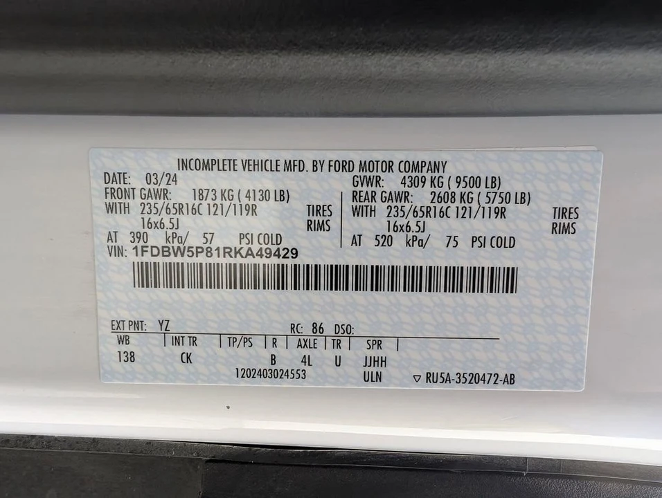 2024 Ford Transit - Image 24 of 29