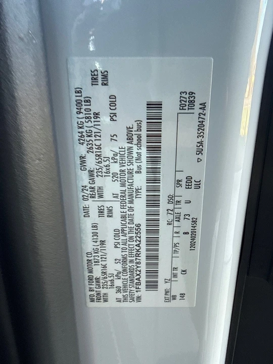 2024 Ford Transit - Image 18 of 28