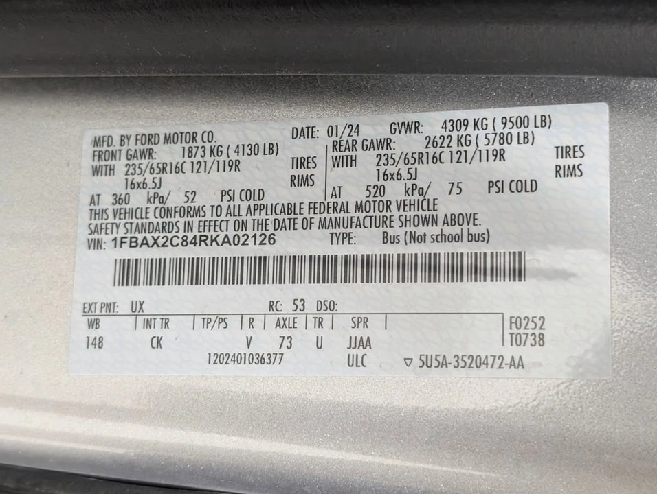 2024 Ford Transit - Image 18 of 23