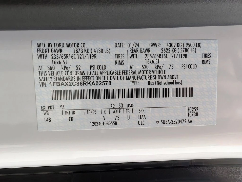 2024 Ford Transit - Image 10 of 13