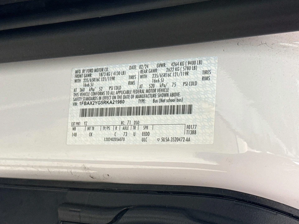 2024 Ford Transit - Image 18 of 18