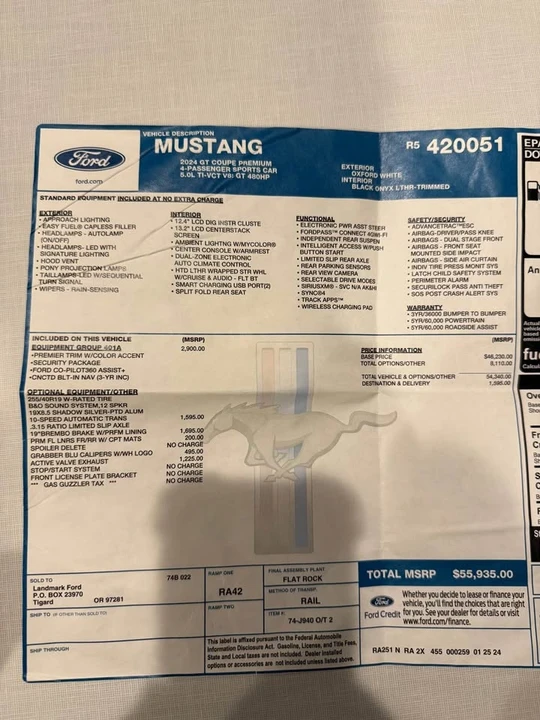 2024 Ford S650 Mustang - Image 6 of 6