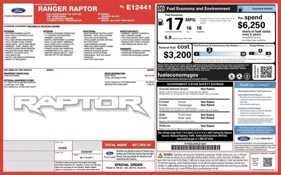 2024 Ford Ranger Raptor 5th Gen - Image 9 of 14