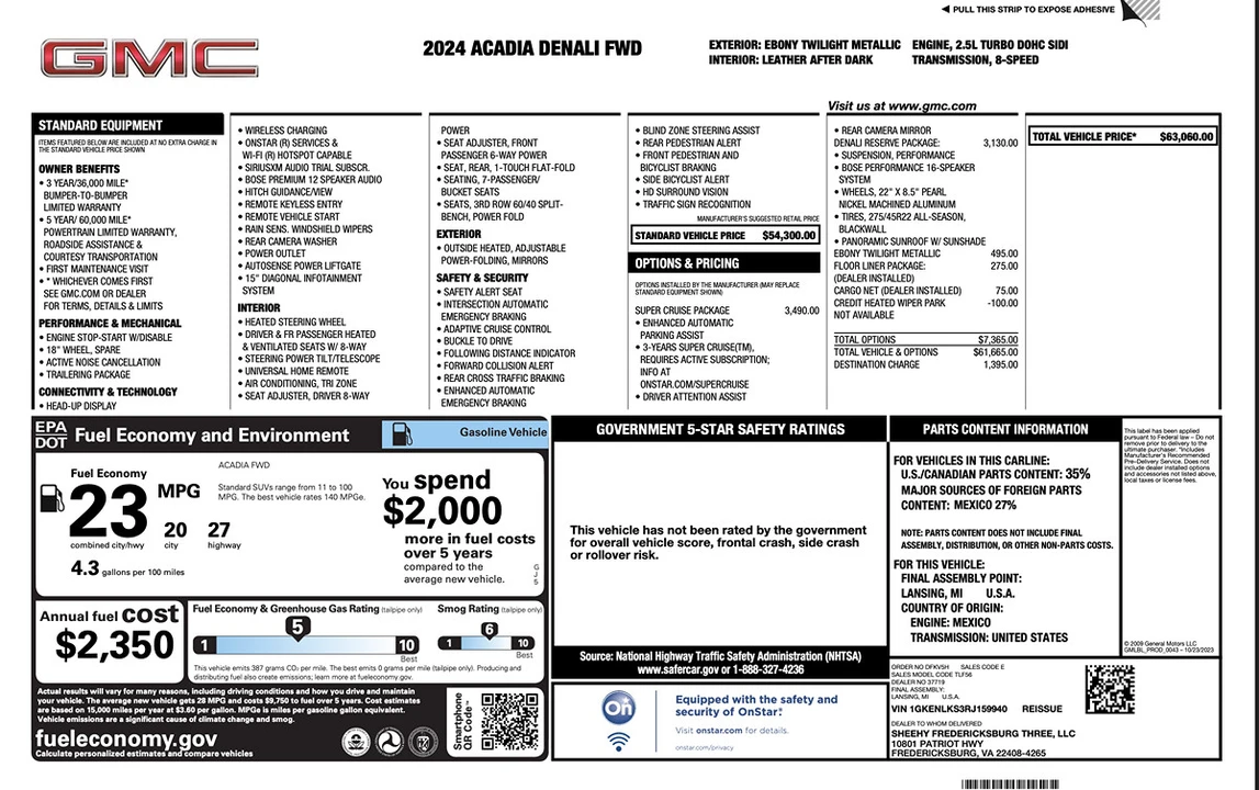 2024 GMC Acadia - Image 7 of 21