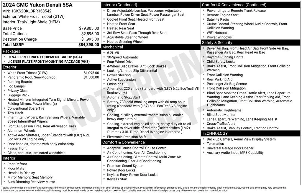 2024 GMC Yukon 5th Gen - Image 4 of 12