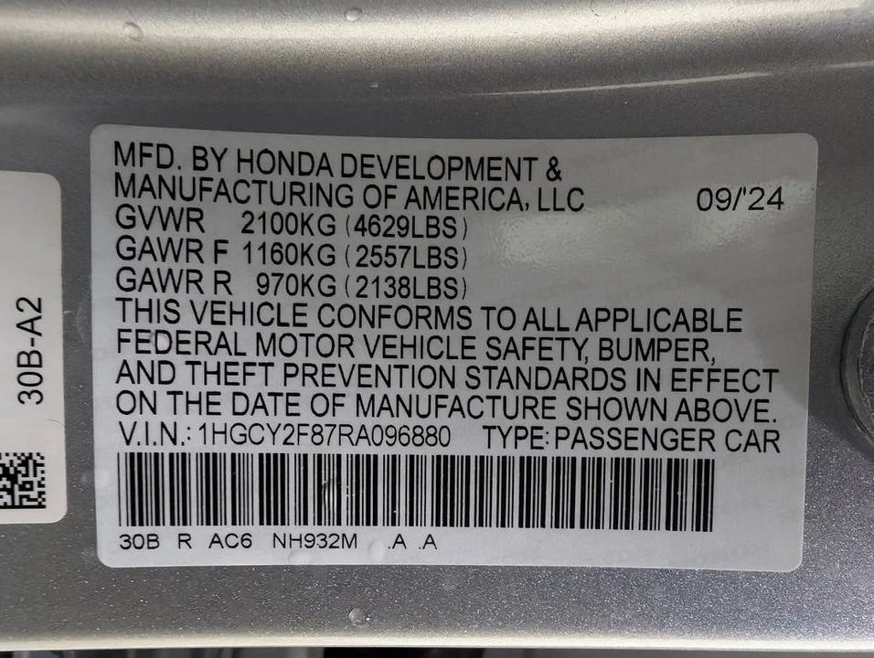 2024 Honda Accord 11th Gen - Image 10 of 11