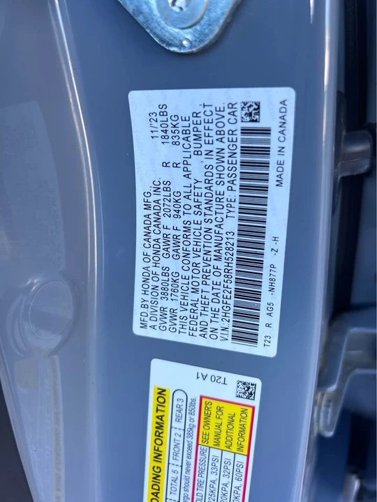 2024 Honda Civic 11th Gen - Image 13 of 16