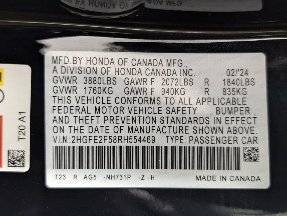 2024 Honda Civic 11th Gen - Image 9 of 10