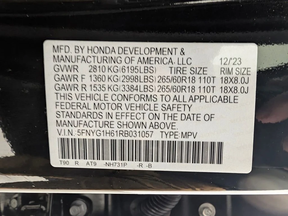 2024 Honda Pilot 4th Gen - Image 10 of 11
