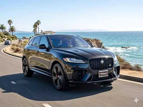 2024 Jaguar F-PACE SVR 🤘550 HP SUPERCHARGED V8 ** BLACK ON BLACK ** RED TRIM INTERIOR ** FRESH TRADE ** CLEAN TITLE **