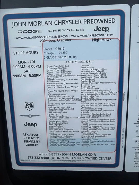 2024 Jeep JT Gladiator - Image 10 of 12