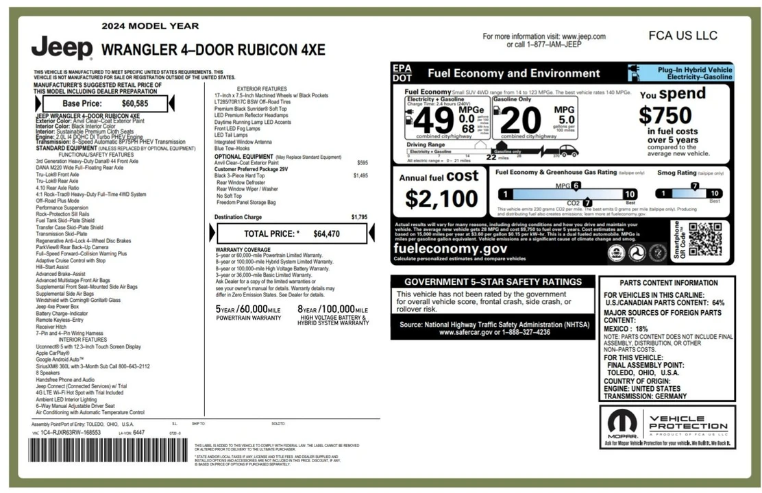 2024 Jeep JL Wrangler Rubicon 392 - Image 4 of 31
