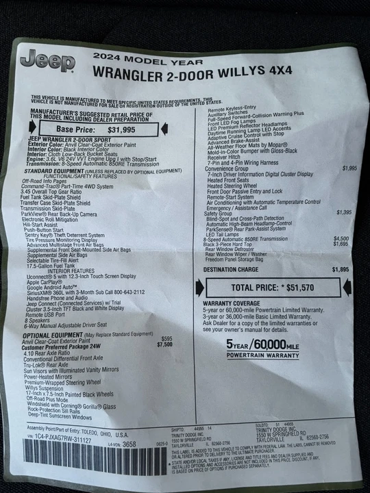 2024 Jeep JL Wrangler - Image 21 of 22