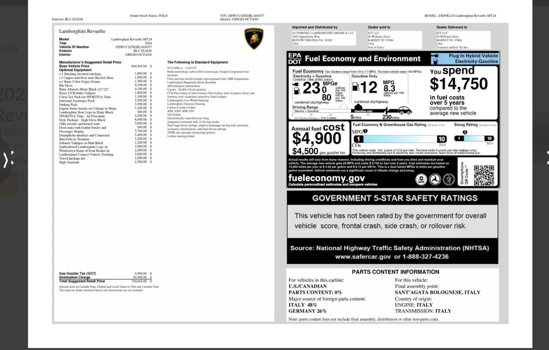 2024 Lamborghini Revuelto - Image 21 of 21