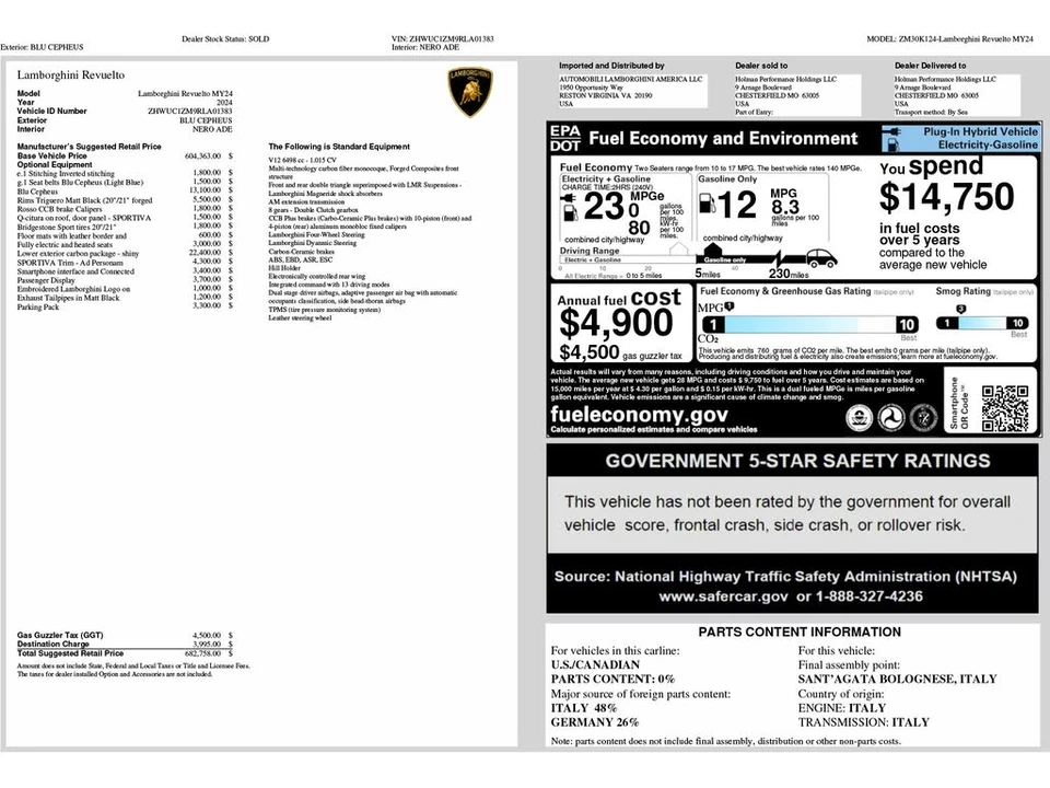 2024 Lamborghini Revuelto - Image 6 of 29