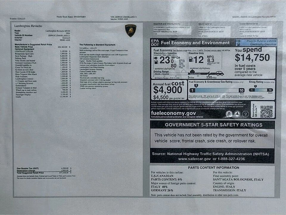 2024 Lamborghini Revuelto - Image 9 of 31
