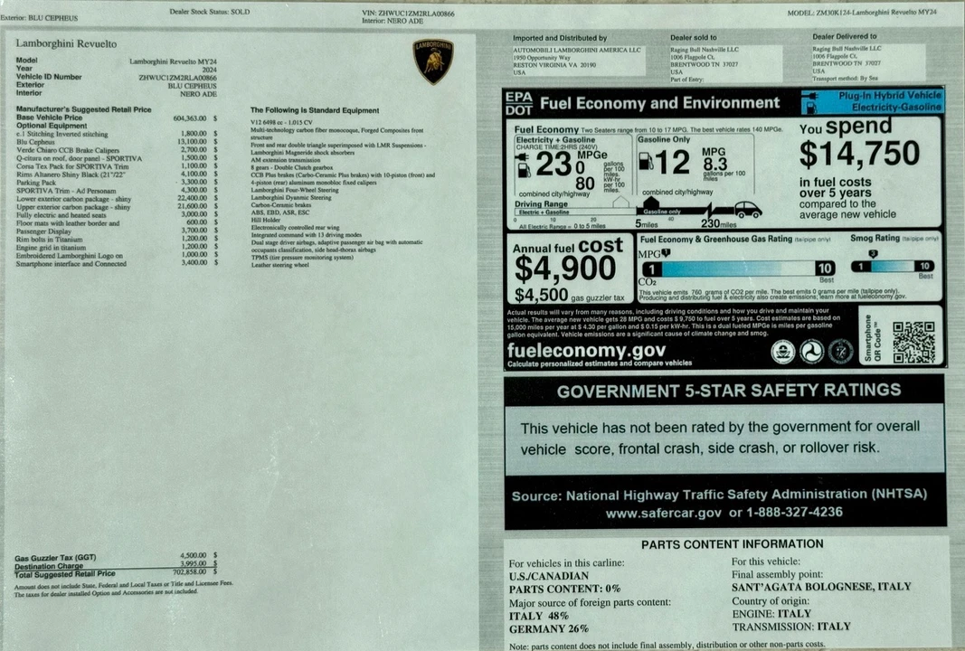 2024 Lamborghini Revuelto - Image 26 of 26