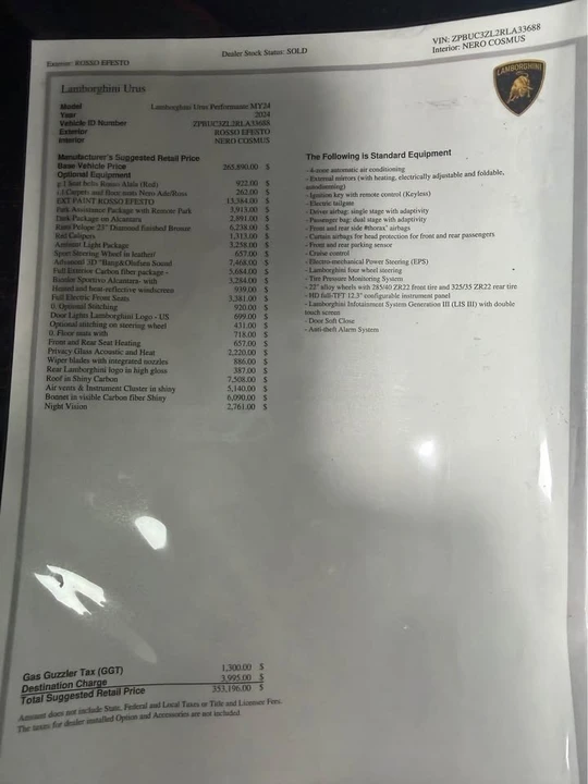 2024 Lamborghini Urus Performante - Image 11 of 11
